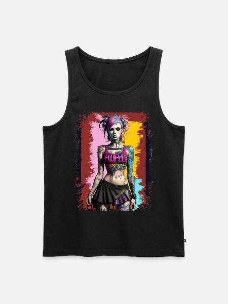 Pretty Punk Girl - Men's Premium Organic Tank Top - black