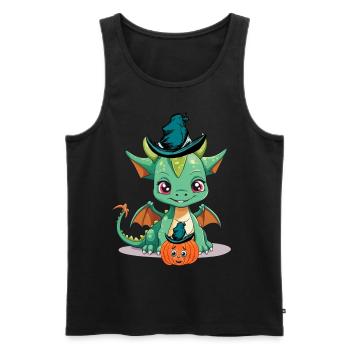 Halloween Dragon Dragon Fairy Tale Child Kids Baby - Men's Premium Organic Tank Top - black - Front - AI Model Male 178 light (178cm)