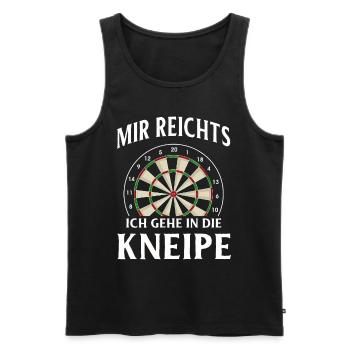 Cadeau de fléchettes Jeu de fléchettes Bullseye - Débardeur bio Premium Homme - noir - Devant - AI Model Male 178 light (178cm)