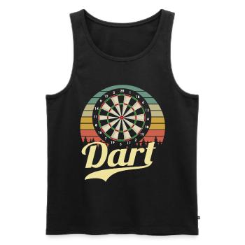 Dart Geschenk Dartboard Dartspieler Bullseye - Männer Premium Bio Tank Top - Schwarz - Vorne - Michal (187cm)