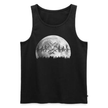 Drums Drumstick Drums Drummer Music Band Rock - Men's Premium Organic Tank Top - black - Front - Michal (187cm)