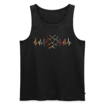 Drums Drums Drumstick Drummer Music Band Rock - Men's Premium Organic Tank Top - black - Front - Michal (187cm)