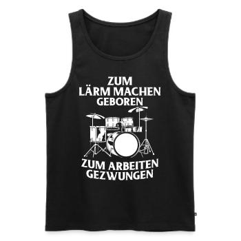 Schlagzeug Drums Drumstick Drummer Musik Band Rock - Männer Premium Bio Tank Top - Schwarz - Vorne - AI Model Male 178 light (178cm)