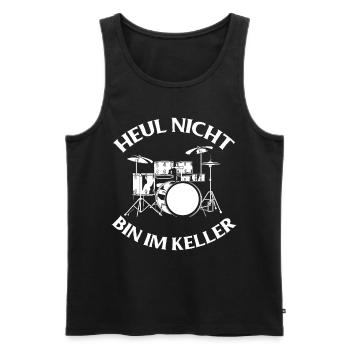 Drums Drums Drumstick Drummer Music Band Rock - Men's Premium Organic Tank Top - black - Front - Michal (187cm)