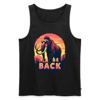 Funny Mammut Steinzeit für einen Mammutliebhaber - Männer Premium Bio Tank Top - Schwarz - Vorne - Michal (187cm)