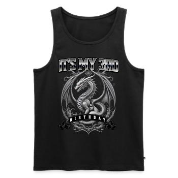 Dragon 3rd Birthday Dragon - Men's Premium Organic Tank Top - black - Front - Michal (187cm)