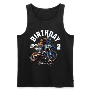 Motocross 2nd Birthday - Men's Premium Organic Tank Top - black - Front - Michal (187cm)