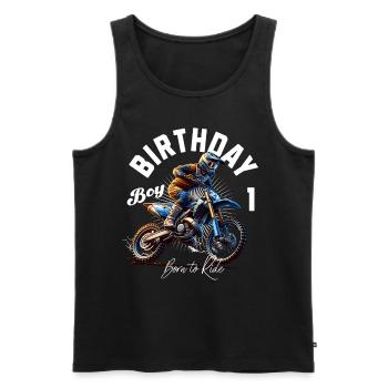 1er anniversaire de motocross - Débardeur bio Premium Homme - noir - Devant - Michal (187cm)