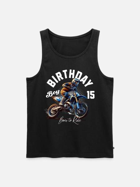 Motocross 15th Birthday - Men's Premium Organic Tank Top - black