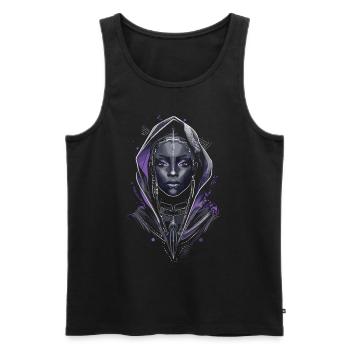 Afro Futuristic Black History Month Artwork - Men's Premium Organic Tank Top - black - Front - Michal (187cm)