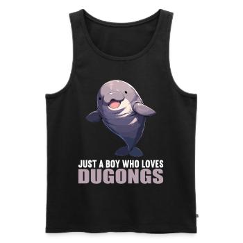 Seekuh Dugongs Dugong - Männer Premium Bio Tank Top - Schwarz - Vorne - Michal (187cm)