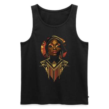 Futuristic Black History Month Heritage Design - Men's Premium Organic Tank Top - black - Front - Michal (187cm)