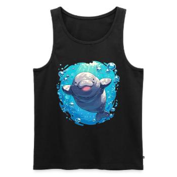 Manatee Dugongs Dugong - Men's Premium Organic Tank Top - black - Front - AI Model Male 178 light (178cm)
