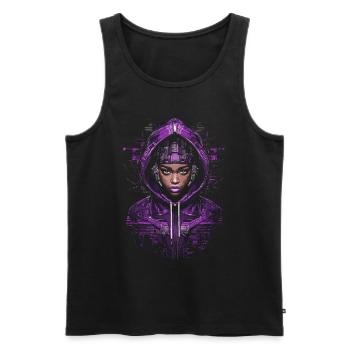 Tech Heritage Black History Month Design - Men's Premium Organic Tank Top - black - Front - Michal (187cm)