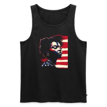 Afro American Heritage Black History Month - Men's Premium Organic Tank Top - black - Front - Michal (187cm)