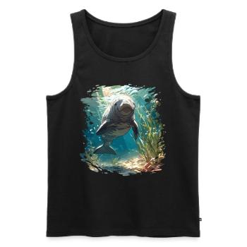 Manatee Dugongs Dugong - Men's Premium Organic Tank Top - black - Front - AI Model Male 178 light (178cm)