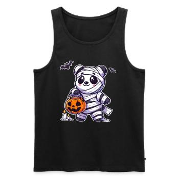 Panda Halloween Mumie Kinder Frauen Männer Panda - Männer Premium Bio Tank Top - Schwarz - Vorne - AI Model Male 178 light (178cm)