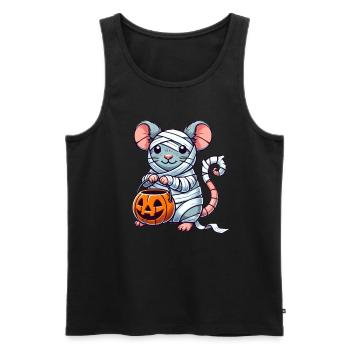 Rat Halloween Mummy Kids Women Men Mouse - Men's Premium Organic Tank Top - black - Front - Michal (187cm)