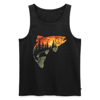 Fishing Fishing Angler Trout Fishing Fishing - Men's Premium Organic Tank Top - black - Front - Michal (187cm)