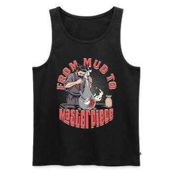 Pottery Pottery Pottery From Mud To Masterpiece - Men's Premium Organic Tank Top - black - Front - Michal (187cm)