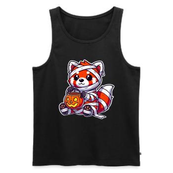 Red Panda Halloween Mummy Kids Women Men - Men's Premium Organic Tank Top - black - Front - AI Model Male 178 light (178cm)