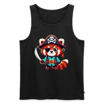 Red Panda Halloween Pirate Kids Women Men - Men's Premium Organic Tank Top - black - Front - AI Model Male 178 light (178cm)