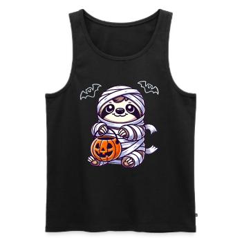 Paresseux Halloween Maman Enfants Femmes Hommes - Débardeur bio Premium Homme - noir - Devant - AI Model Male 178 light (178cm)
