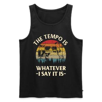 Drums Drums Drumstick Drummer Music Band Rock - Men's Premium Organic Tank Top - black - Front - Michal (187cm)