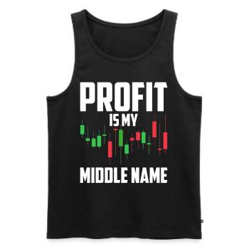 Day Trading Day Trader Bourse Bourse - Débardeur bio Premium Homme - noir - Devant - Michal (187cm)