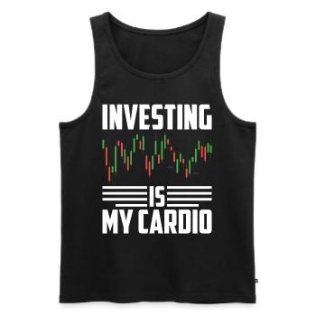Day Trading Day Trader Bourse Bourse - Débardeur bio Premium Homme - noir - Devant - AI Model Male 178 light (178cm)