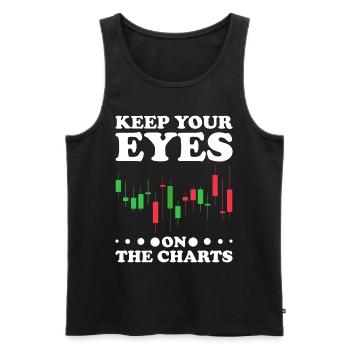 Day Trading Day Trader Bourse Bourse - Débardeur bio Premium Homme - noir - Devant - Michal (187cm)
