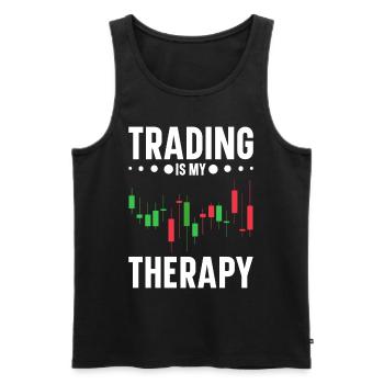 Day Trading Day Trader Bourse Bourse - Débardeur bio Premium Homme - noir - Devant - Michal (187cm)