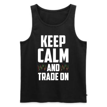 Day Trading Day Trader Bourse Bourse - Débardeur bio Premium Homme - noir - Devant - Michal (187cm)