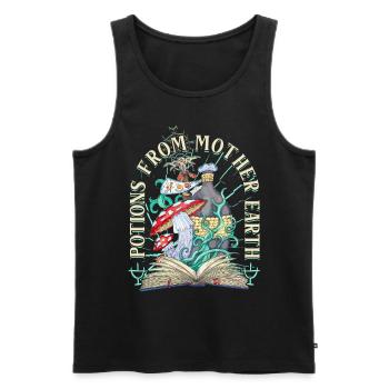 Apotheker Kräutersammler Potions From Mother Earth - Männer Premium Bio Tank Top - Schwarz - Vorne - AI Model Male 178 light (178cm)