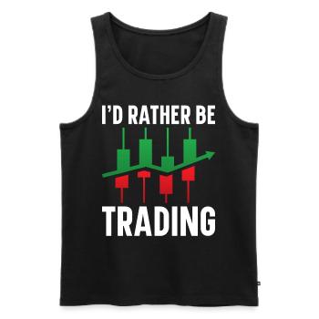 Day Trading Day Trader Bourse Bourse - Débardeur bio Premium Homme - noir - Devant - AI Model Male 178 light (178cm)