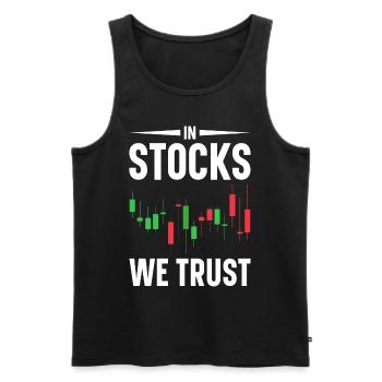 Day Trading Day Trader Bourse Bourse - Débardeur bio Premium Homme - noir - Devant - Michal (187cm)