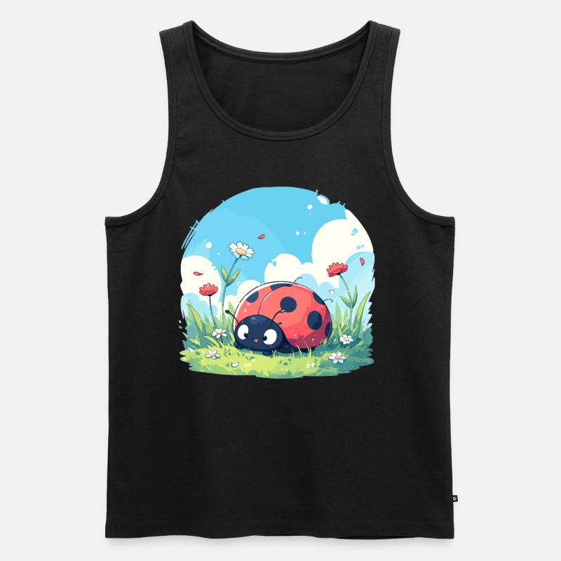 Ladybug Marienkäfer - Männer Premium Bio Tank Top - Schwarz