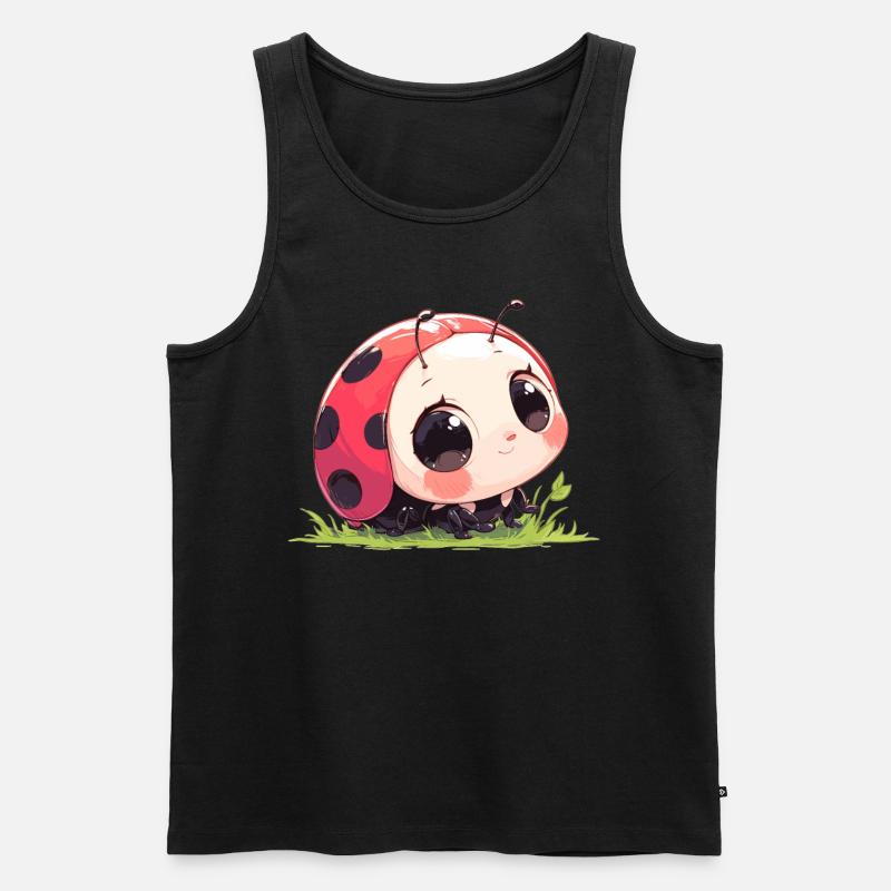 Ladybug Marienkäfer - Männer Premium Bio Tank Top - Schwarz