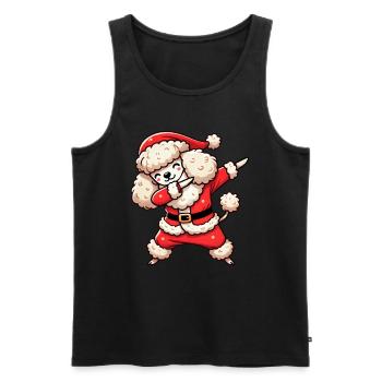 Weihnachten Pudel Elf Lustig Pudel Liebhaber - Männer Premium Bio Tank Top - Schwarz - Vorne - Michal (187cm)