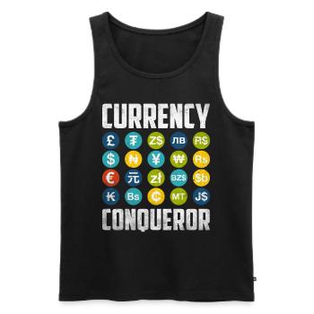 Trading Forex Trader Marché financier - Débardeur bio Premium Homme - noir - Devant - AI Model Male 178 light (178cm)