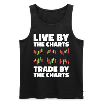 Trading Forex Trader Marché financier - Débardeur bio Premium Homme - noir - Devant - AI Model Male 178 light (178cm)