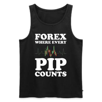 Trading Forex Trader Marché financier - Débardeur bio Premium Homme - noir - Devant - AI Model Male 178 light (178cm)