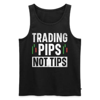 Trading Forex Trader Marché financier - Débardeur bio Premium Homme - noir - Devant - AI Model Male 178 light (178cm)
