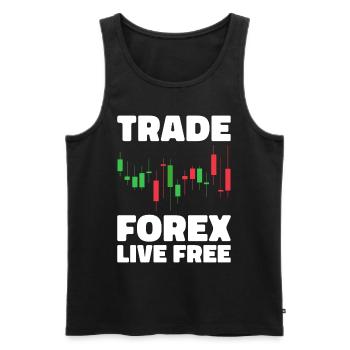 Trading Forex Trader Marché financier - Débardeur bio Premium Homme - noir - Devant - AI Model Male 178 light (178cm)