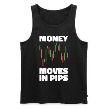 Trading Forex Trader Marché financier - Débardeur bio Premium Homme - noir - Devant - AI Model Male 178 light (178cm)