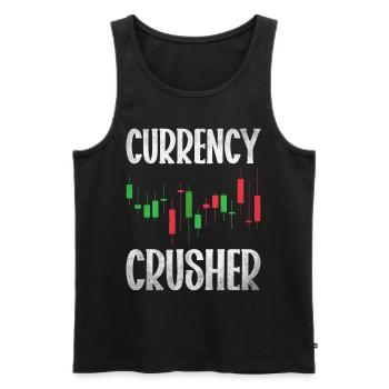 Trading Forex Trader Marché financier - Débardeur bio Premium Homme - noir - Devant - AI Model Male 178 light (178cm)