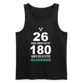Cadeau de fléchettes Jeu de fléchettes Bullseye - Débardeur bio Premium Homme - noir - Devant - AI Model Male 178 light (178cm)
