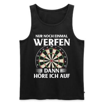 Cadeau de fléchettes Jeu de fléchettes Bullseye - Débardeur bio Premium Homme - noir - Devant - AI Model Male 178 light (178cm)