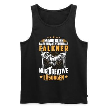 Falkner keine falsche Antwort Beizjagd Falknerei - Men's Premium Organic Tank Top - black - Front - Michal (187cm)