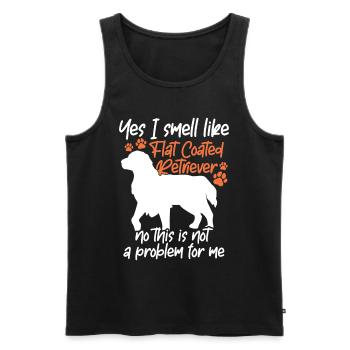 Ja ich rieche nach Flat Coated Retriever - Männer Premium Bio Tank Top - Schwarz - Vorne - Michal (187cm)